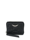 ZADIG & VOLTAIRE WINGED PLAQUE PURSE