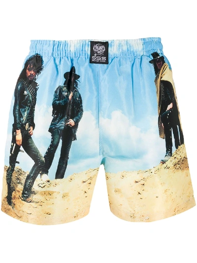 Sss World Corp X Motörhead - Ace Of Spades Swim Short In Blue