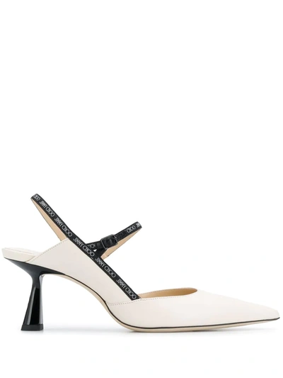 Jimmy Choo Ray 65mm Slingback Pumps In White