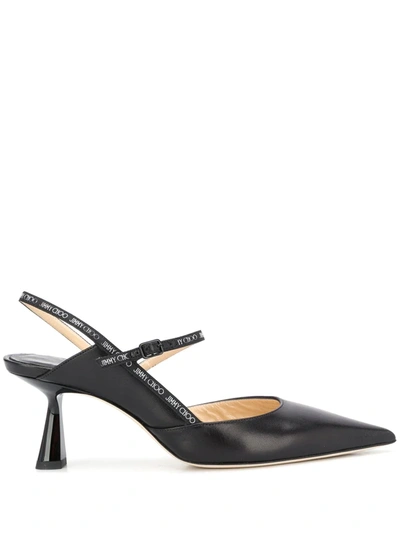 Jimmy Choo Erin 60 Patent-leather Slingback Pumps In Black