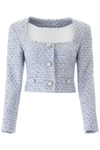 ALESSANDRA RICH TWEED SHORT JACKET,11360020