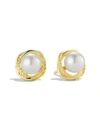 DAVID YURMAN INFINITY EARRINGS WITH PEARLS IN GOLD,404919330997