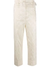 SIMONE ROCHA EMBROIDERED CROPPED TROUSERS