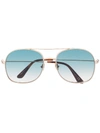 TOM FORD TINTED TORTOISESHELL ARM SUNGLASSES