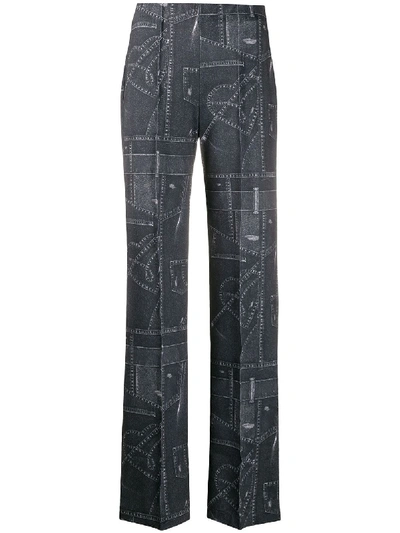 Saks Potts Embroidered Straight-leg Trousers In Black