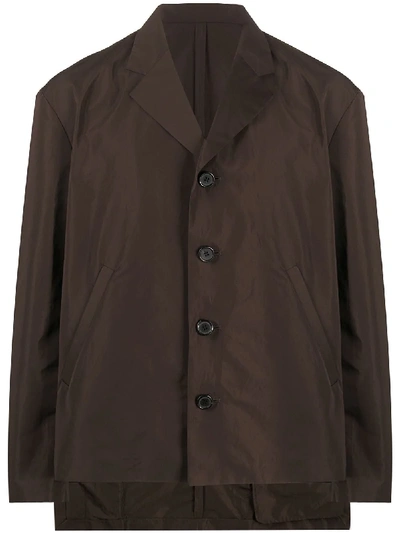 Undercover Button-up Shirt Jacket In Brown