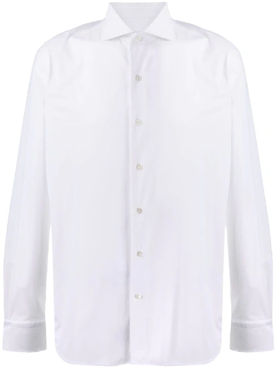 Orian Plain Long-sleeve Shirt In White