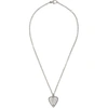 GUCCI SILVER HEART NECKLACE