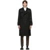 BURBERRY BLACK WESTMINSTER HORSEFERRY PRINT TRENCH COAT