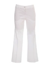 Alberto Biani Flared Pants Gabardine Stretch Cotton In White