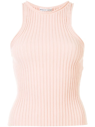 Alexander Wang T Shrunken Rib Tank Top In Melon