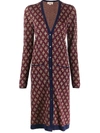 TEMPERLEY LONDON MADAME TILE-JACQUARD CARDIGAN