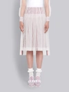 THOM BROWNE THOM BROWNE WHITE NYLON TULLE EXPOSED PLEATED SKIRT,FGC721A0338414624805