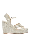Jimmy Choo Dellena 100 Espadrille Wedges In Beige