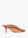 Y/PROJECT MULTICOLOURED 70 RAINBOW STRIPE PATENT LEATHER MULES,WMULE3S1814747526