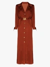 DODO BAR OR RED BELTED BUTTON-UP MAXI DRESS,DBO121514880634