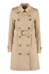 Burberry Chelsea Heritage Double-breasted Trench Coat In Beige