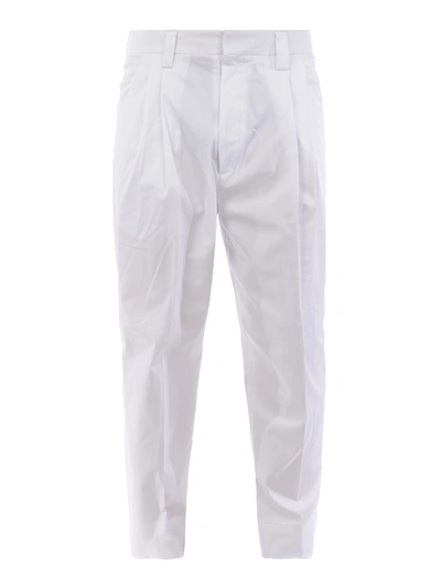 Dsquared2 Stretch Cotton Trousers In White