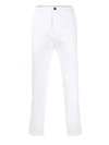 Department Five Mid-rise Slim-fit Trousers In White