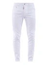 Dsquared2 15cm Skinny Dan Dyed Cotton Denim Jeans In White