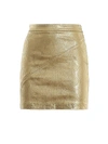 PATRIZIA PEPE LAMINATED FABRIC MINI SKIRT