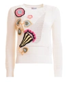 RED VALENTINO FLORAL EMBROIDERED SWEATER