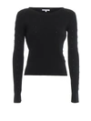 PATRIZIA PEPE FLORAL RIB KNITTED SWEATER