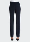 Lafayette 148 Barrow Stretch-wool Pants In Ink