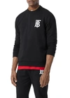 Burberry Black Tb Monogram Atherton Long Sleeve T-shirt In Black