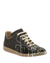 Maison Margiela Replica Painter Leather Low-top Trainers In White