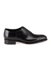 Santoni Carter Patent-toe Leather Oxford Shoes In Black