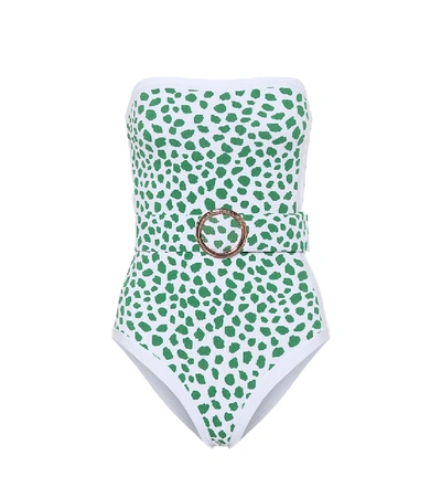 Alexandra Miro Whitney Leopard-print Swimsuit In Green