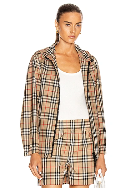 Burberry Reversible Vintage Check Jacket In Beige