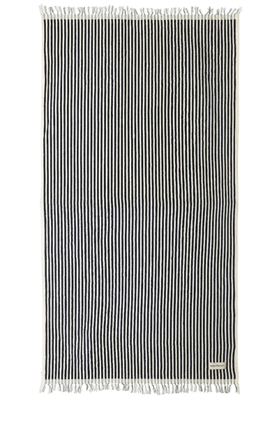 Business & Pleasure Co. Beach 毛巾 – Lauren's Navy Stripe In Lauren's Navy Stripe