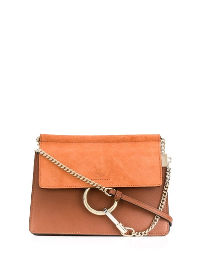 Chloé Faye Shoulder Bag In 棕色