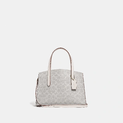 Coach Charlie Carryall 28 In Signature Canvas In White