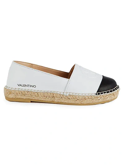 Valentino By Mario Valentino Colorblock Leather Espadrille Flats In Sand