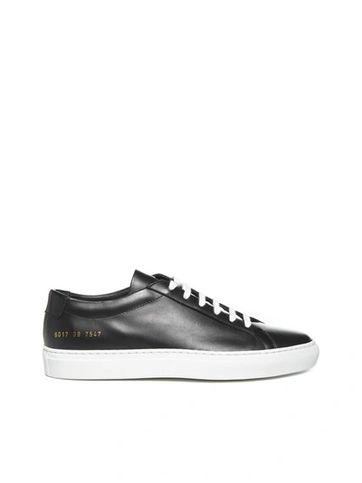 Common Projects Black Achilles Leather Low Top Sneakers