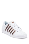 K-swiss Court Pro Ii Cmf Leather Sneaker In White/bronze