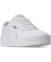 PUMA WOMEN'S CARINA LEATHER CASUAL SNEAKERS FROM FINISH LINE
