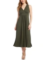 KAREN KANE V-NECK MIDI DRESS