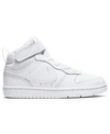 Nike Little Kids Court Borough Mid 2 Stay-put Closure Casual Sneakers From Finish Line In White