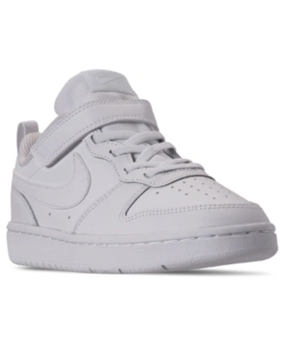 Nike Little Kids Court Borough Low 2 Casual Sneakers From Finish Line In Barely Grape/white/lilac Bloom
