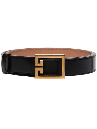 Givenchy Croc-effect Leather Belt In Black