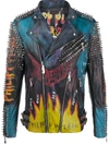 PHILIPP PLEIN LEATHER BIKER EVIL SMILE