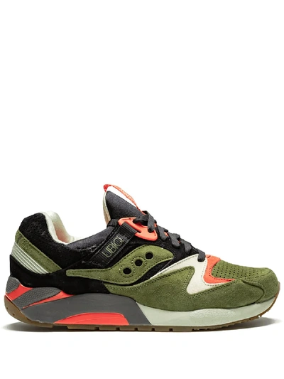 Saucony X Ubiq Grid 9000 "dirty Martini" Sneakers In Green