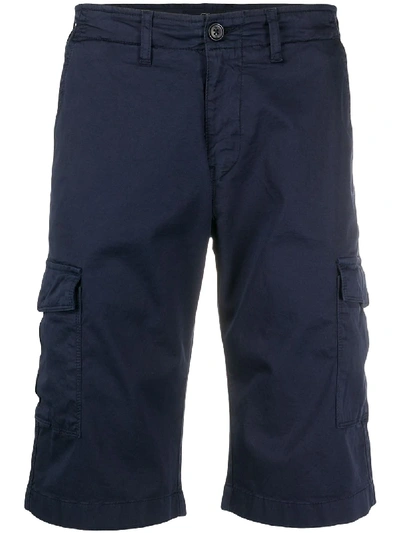 Fay Knee-length Cargo Shorts In Blue