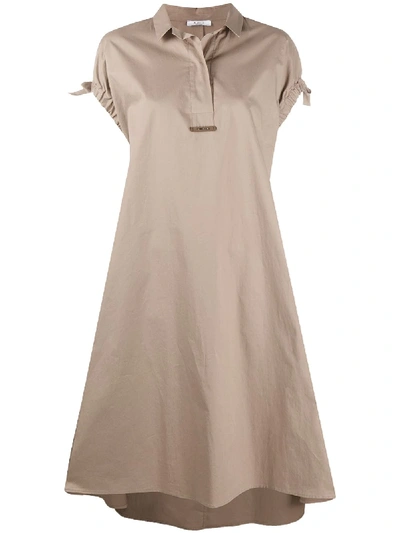 Peserico Mid-length Shirt Dress In Neutrals