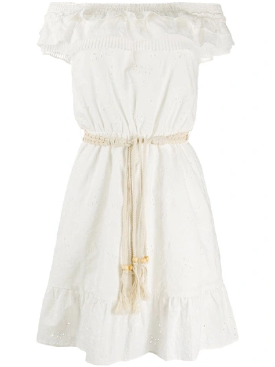 Liu •jo Strapless Mini Dress In White