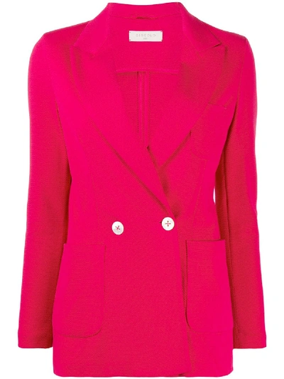 Circolo 1901 Double-breasted Fitted Blazer In Pink